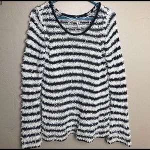 Black and white free people sweater